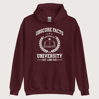 Maroon Obscure Facts University Hoodie - history buff gift by HistoHead
