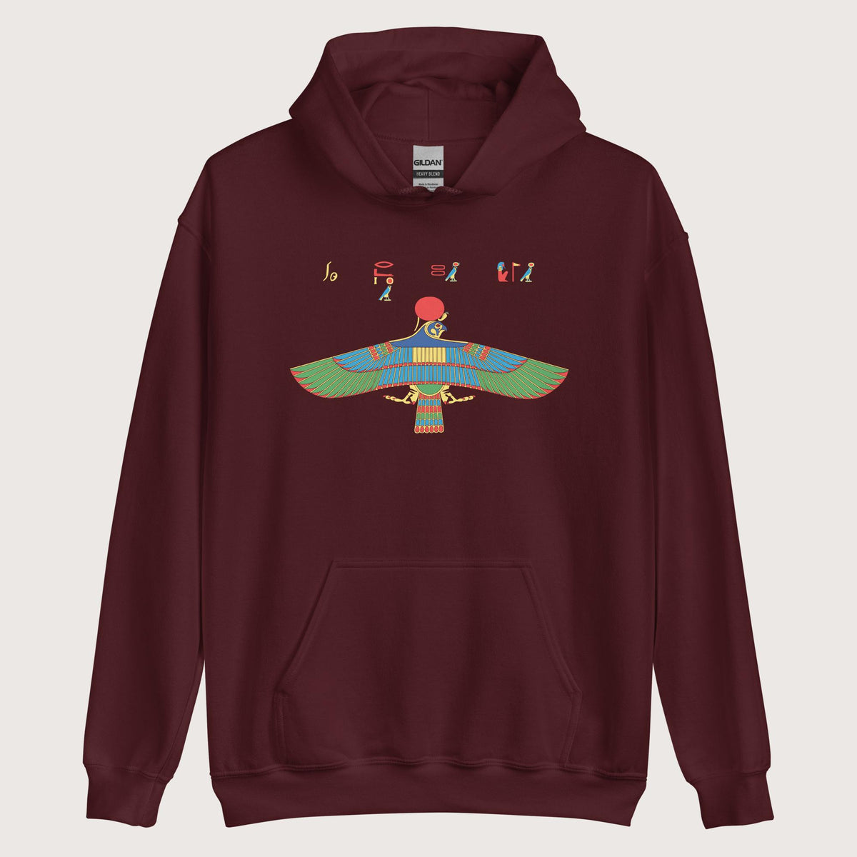 Maroon Hawk Emblem of Ra Hoodie - history buff gift by HistoHead