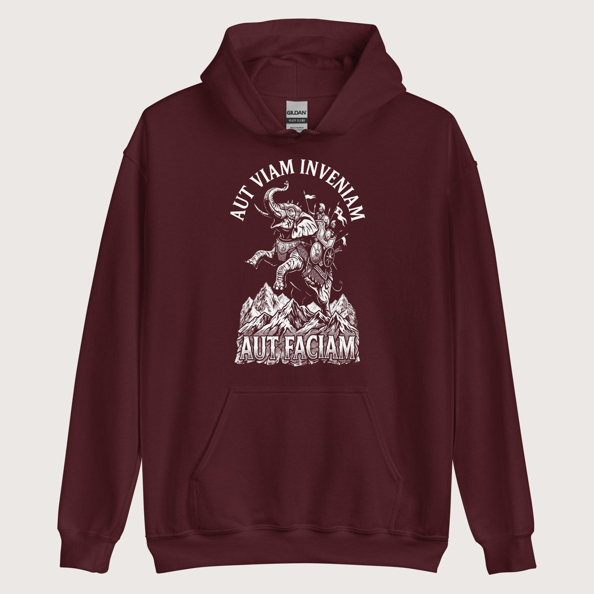 Maroon Aut Viam Inveniam Hannibal Quote Hoodie - history buff gift by HistoHead