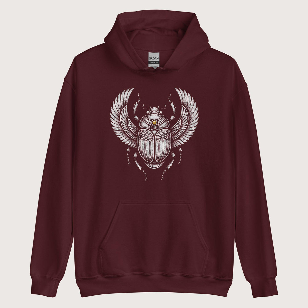 Maroon Khepri God of Rebirth Hoodie - history buff gift by HistoHead