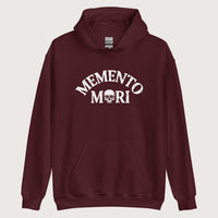 Maroon Memento Mori Hoodie - history buff gift by HistoHead