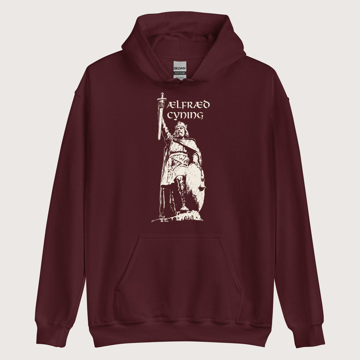 Maroon Alfred the Great Hoodie - history buff gift by HistoHead