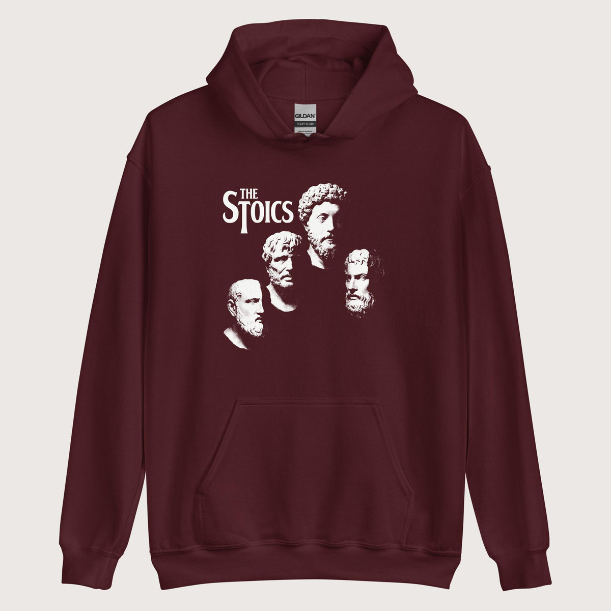 Maroon The Stoics Hoodie - history buff gift by HistoHead