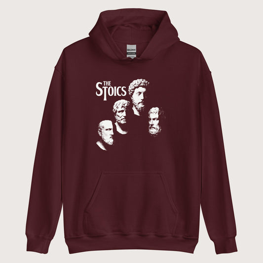 Maroon The Stoics Hoodie - history buff gift by HistoHead