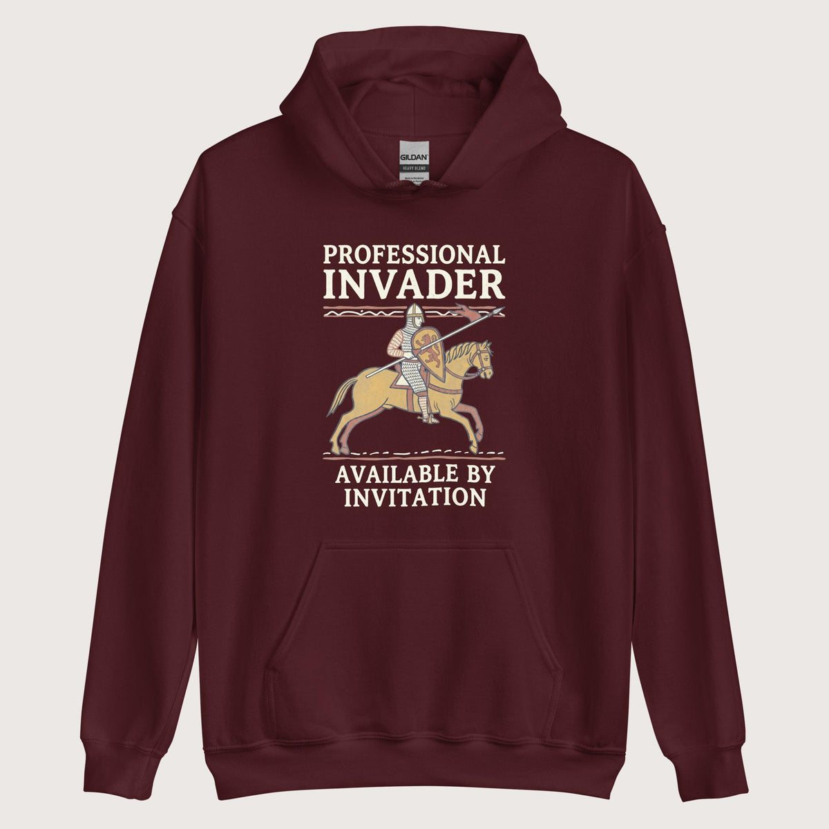 Maroon Professional Invader Hoodie - history buff gift by HistoHead