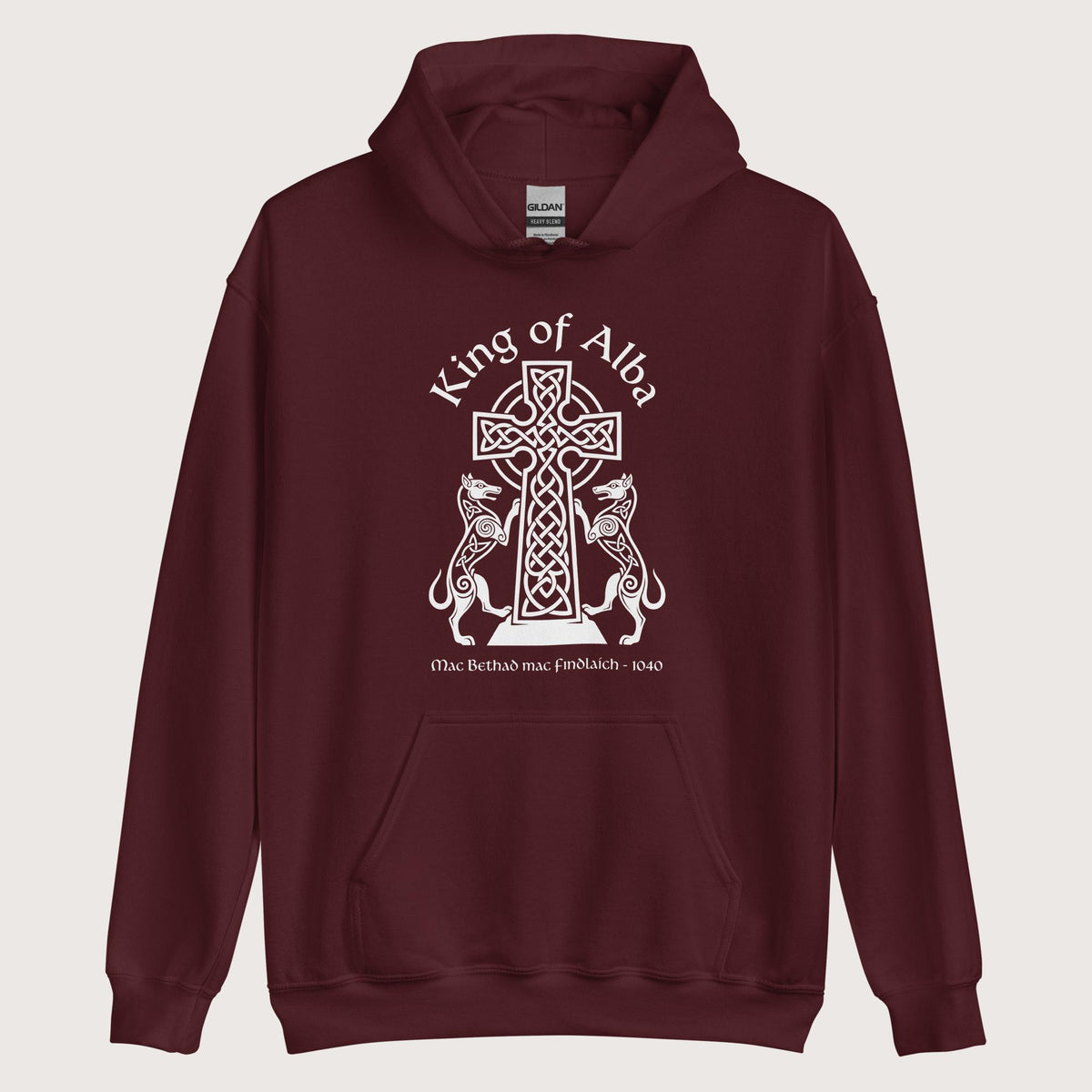 Maroon King of Alba Hoodie - history buff gift by HistoHead