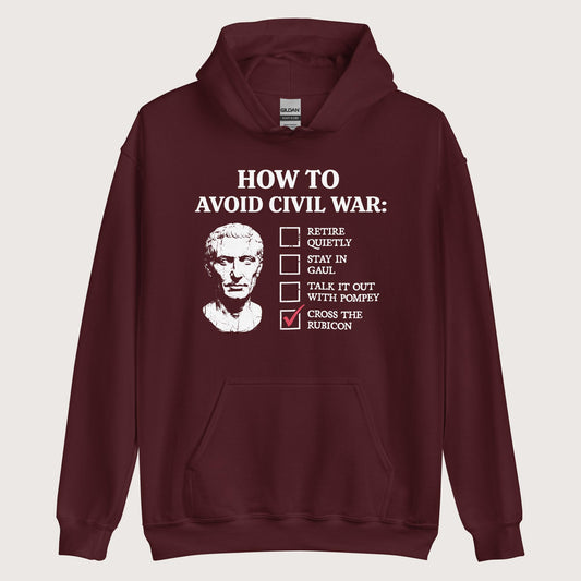 Maroon Caesar's Peace Plan Hoodie - history buff gift by HistoHead