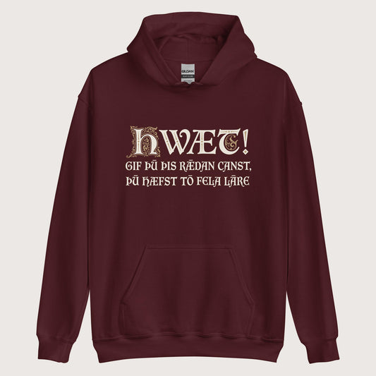 Maroon If You Can Read This You Have Too Much Education in Old English Hoodie - history buff gift by HistoHead