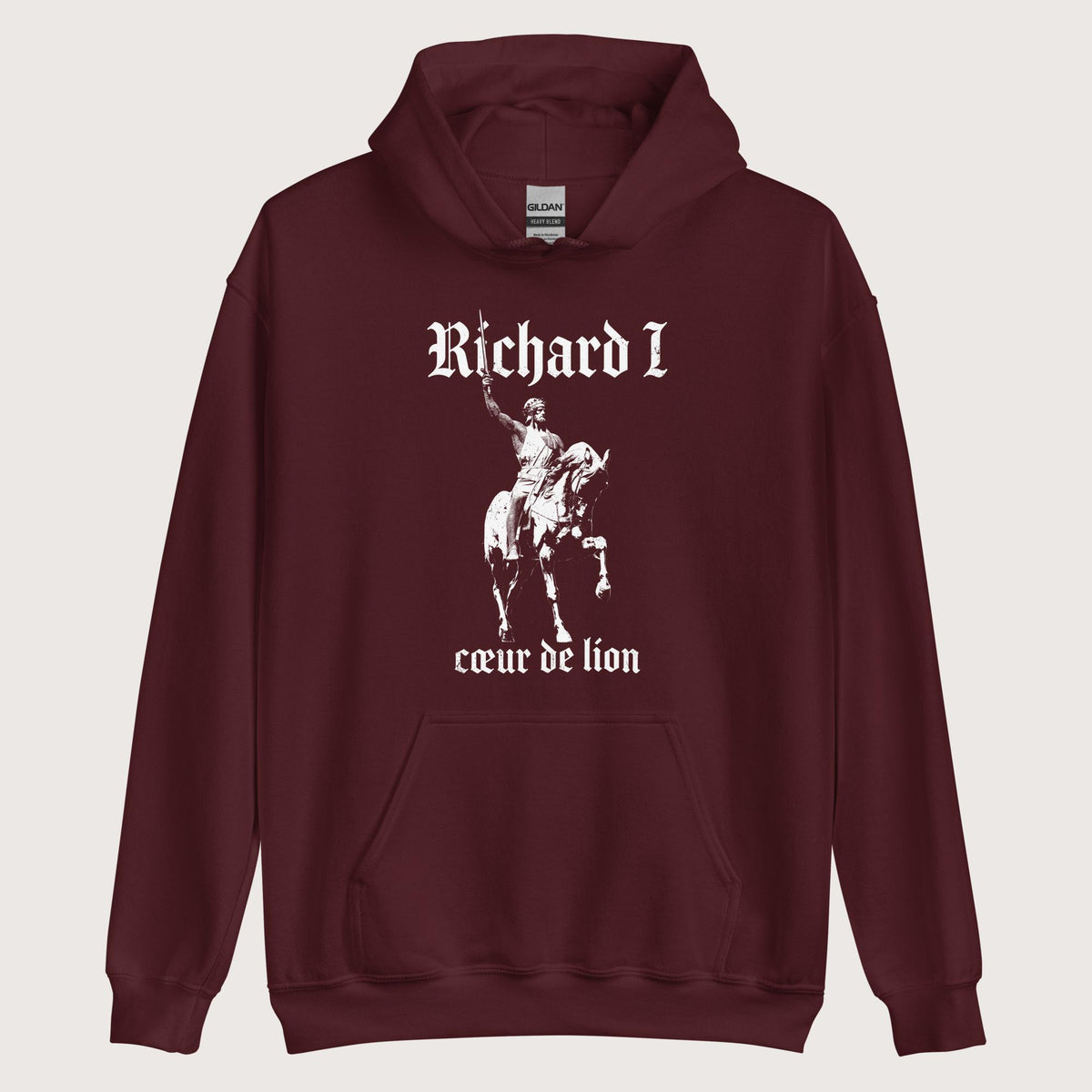 Maroon Richard I Coeur de Lion Hoodie - history buff gift by HistoHead