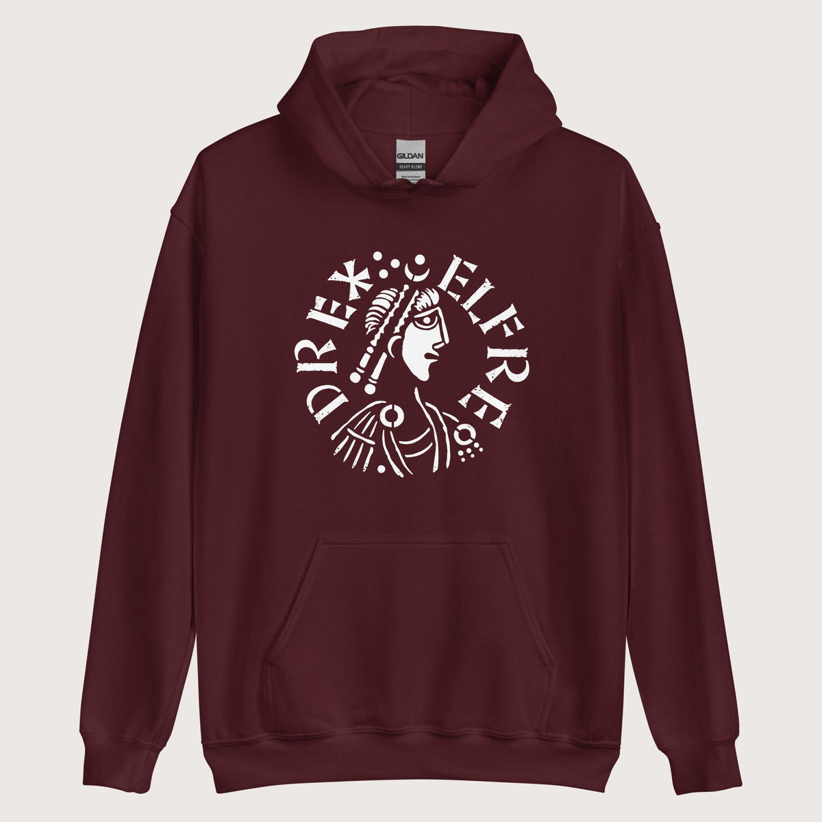 Maroon Alfred the Great Penny Hoodie - history buff gift by HistoHead