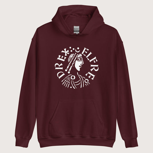 Maroon Alfred the Great Penny Hoodie - history buff gift by HistoHead