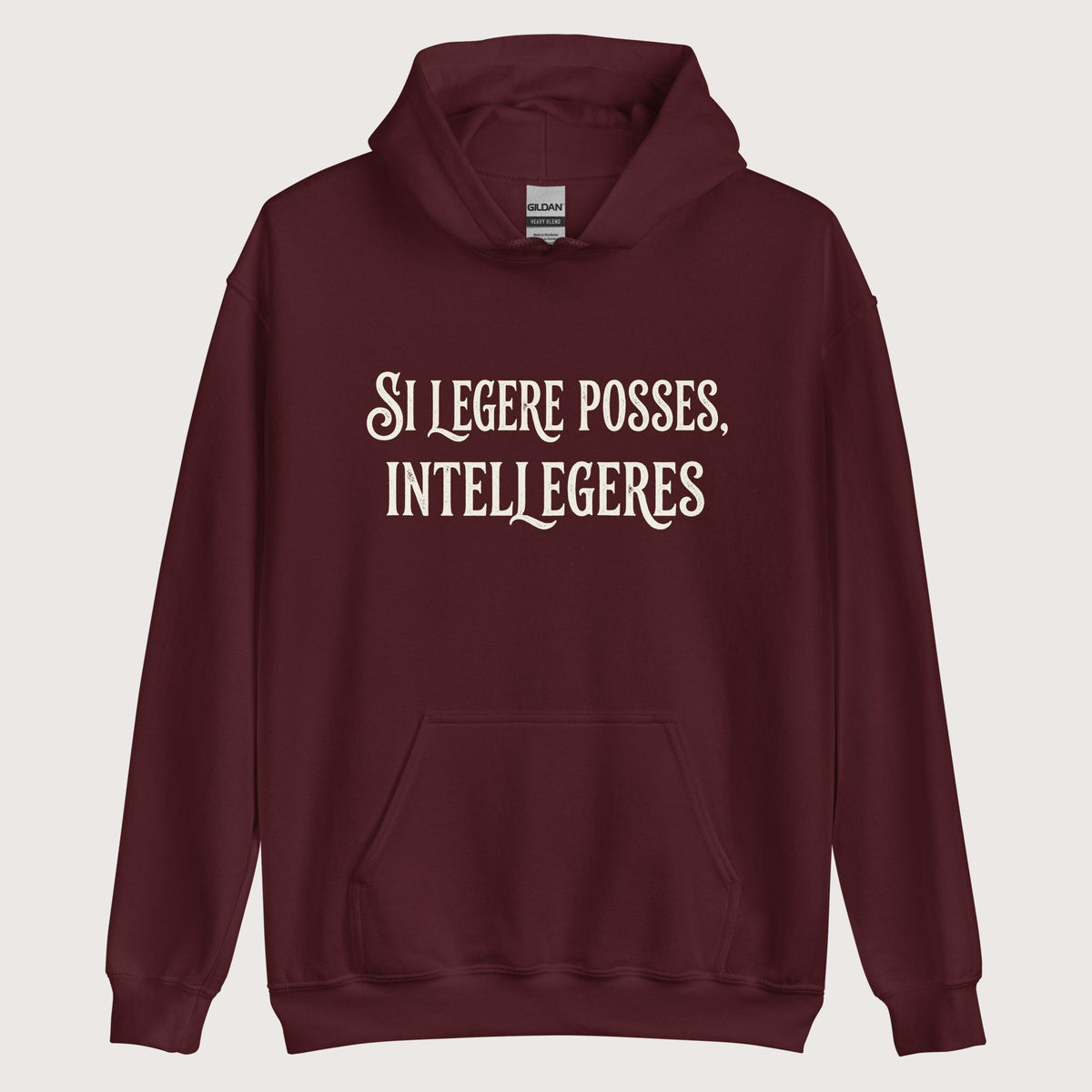 Maroon If You Could Read It You Would Understand in Latin Hoodie - history buff gift by HistoHead
