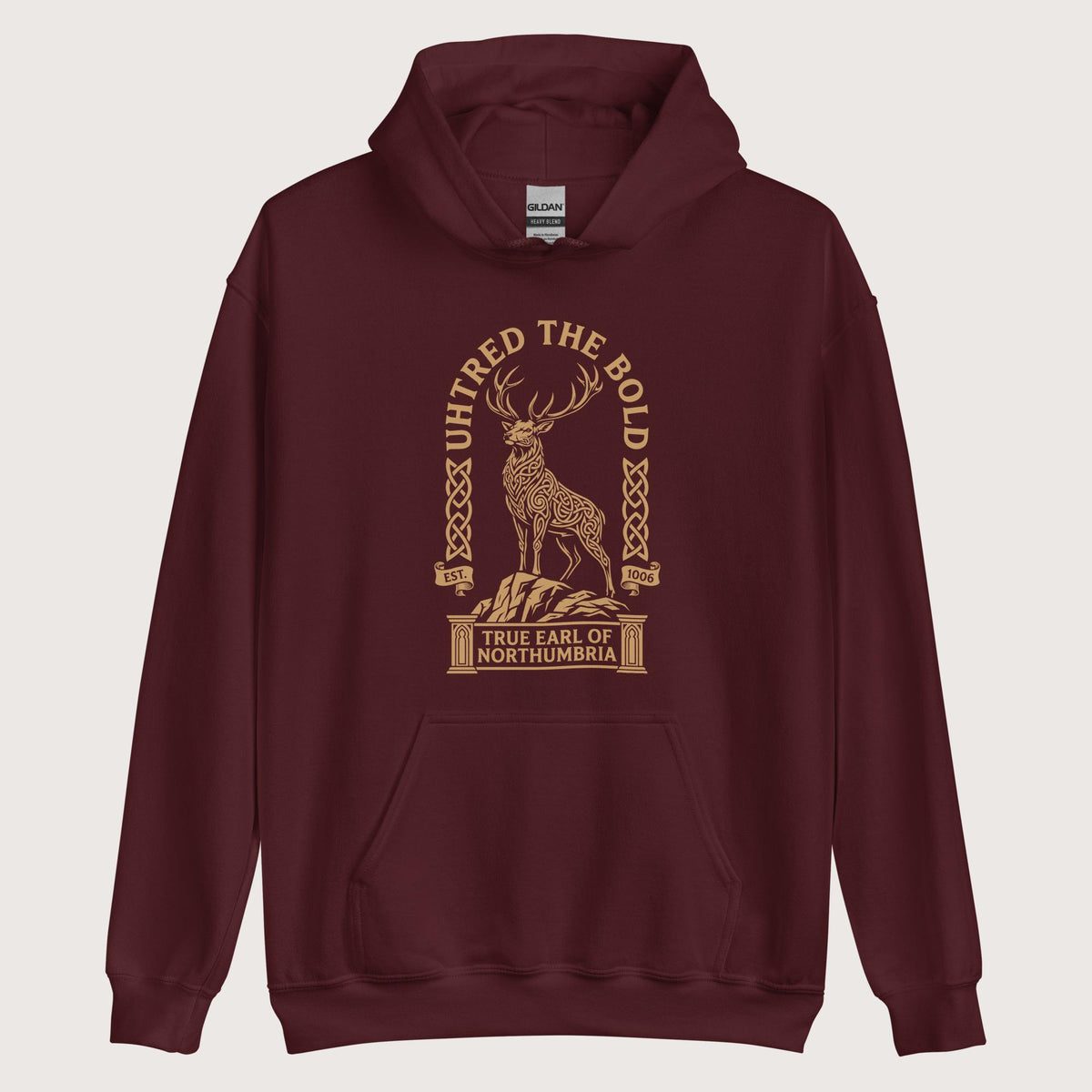 Maroon Uhtred the Bold Hoodie - history buff gift by HistoHead
