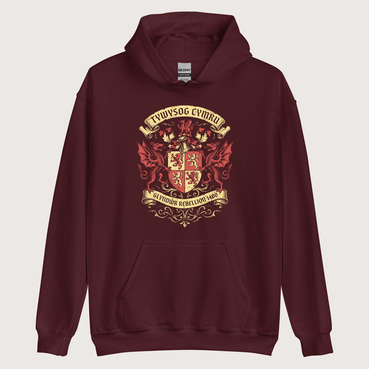 Maroon Glyndwr Rebellion 1400 Hoodie - history buff gift by HistoHead