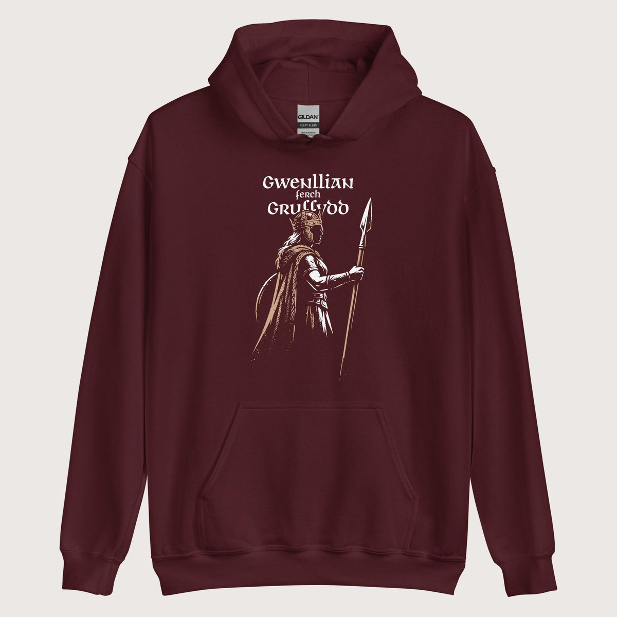 Maroon Gwenllian ferch Gruffydd Hoodie - history buff gift by HistoHead