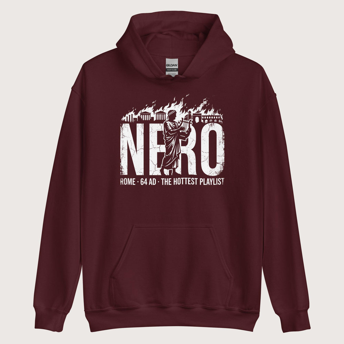Maroon Nero's Hottest Playlist Hoodie - history buff gift by HistoHead