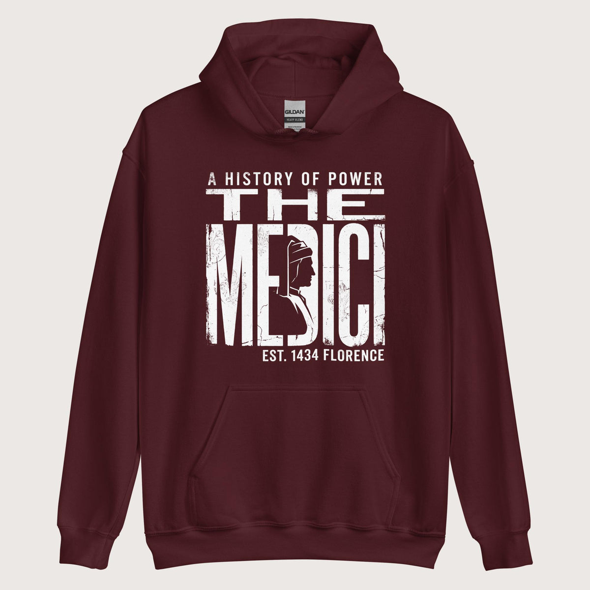 Maroon The Medici Hoodie - history buff gift by HistoHead