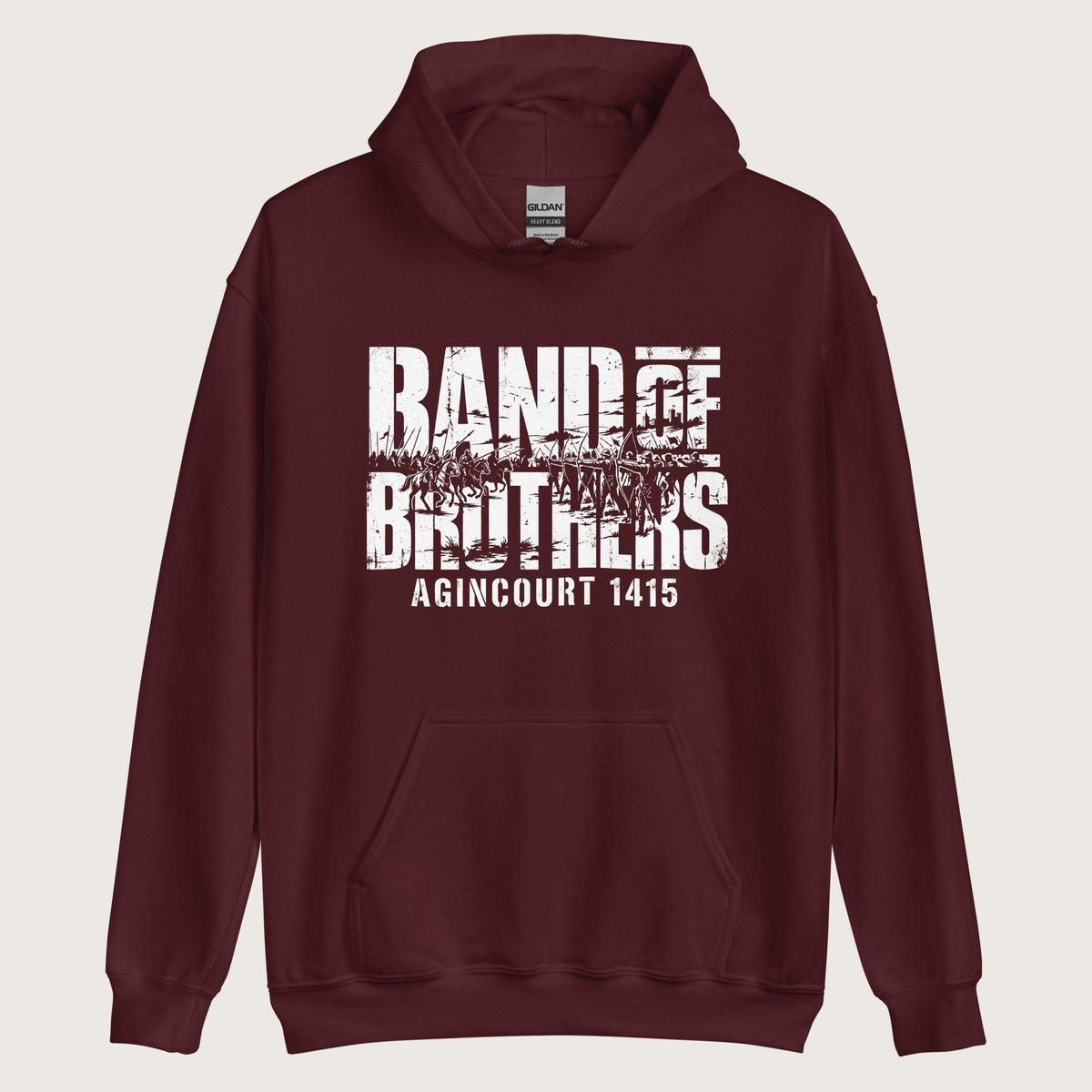 Maroon Band of Brothers Agincourt 1415 Hoodie - history buff gift by HistoHead
