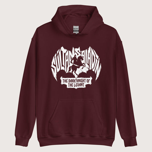 Maroon Saladin Dark Knight Hoodie - history buff gift by HistoHead
