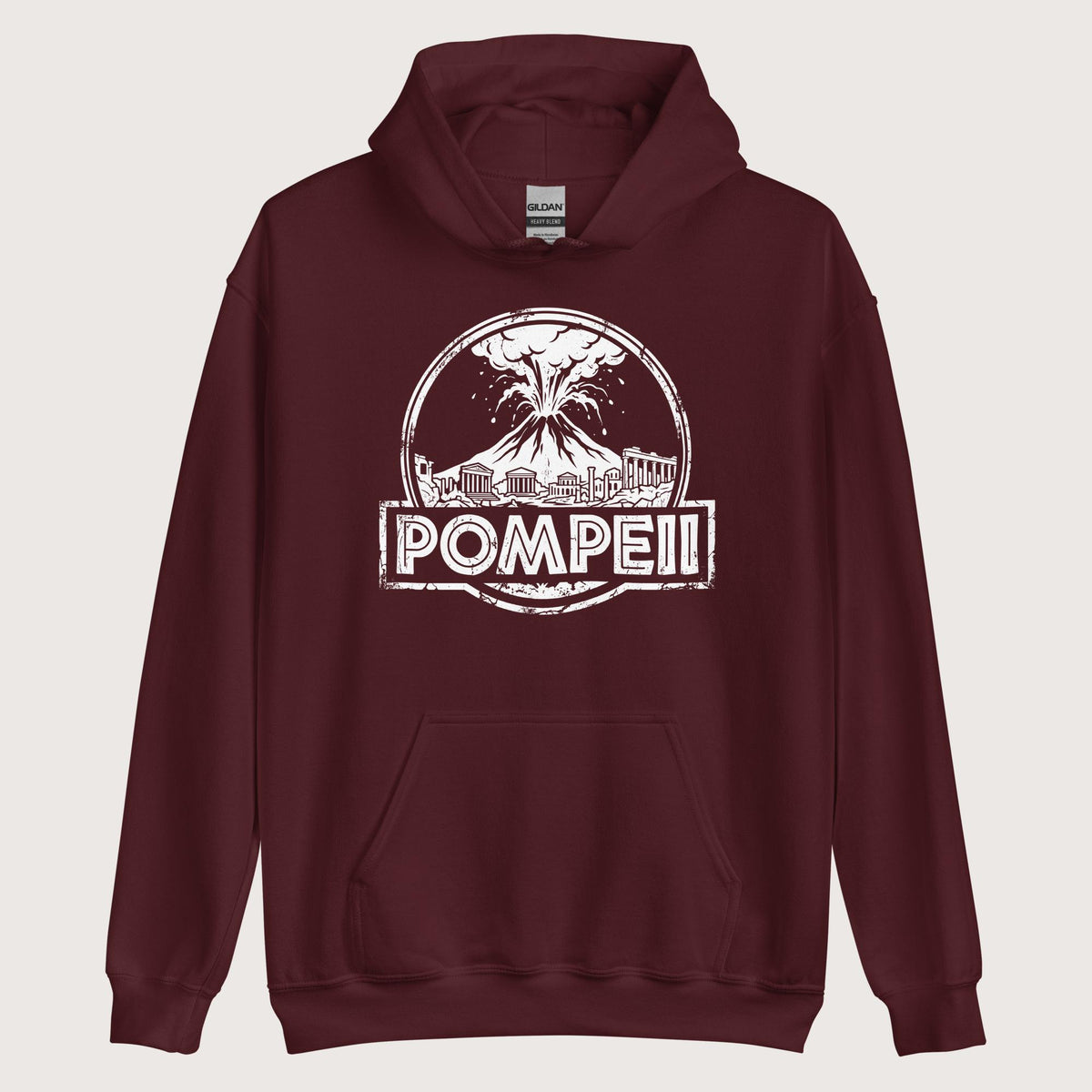Maroon Pompeii Hoodie - history buff gift by HistoHead