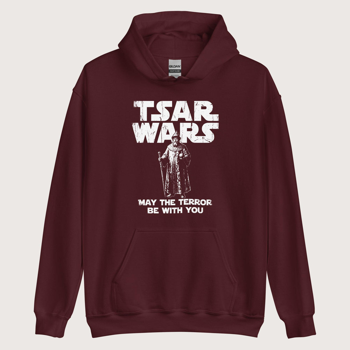 Maroon Ivan the Terrible Tsar Wars Hoodie - history buff gift by HistoHead