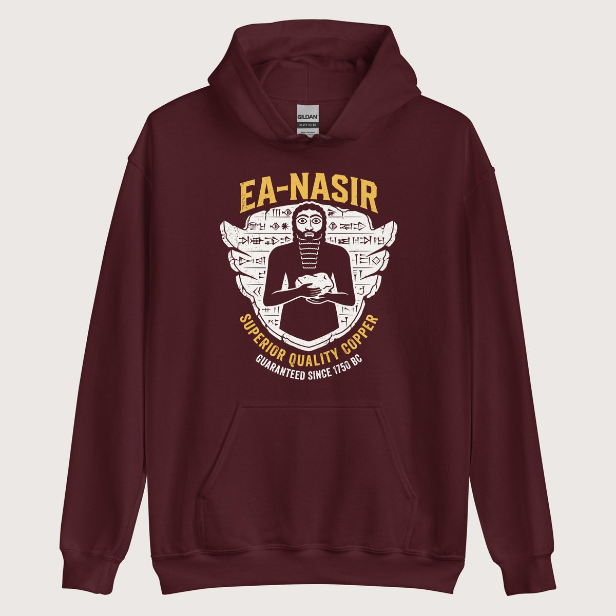 Maroon Ea-Nasir Superior Copper Guaranteed Hoodie - history buff gift by HistoHead
