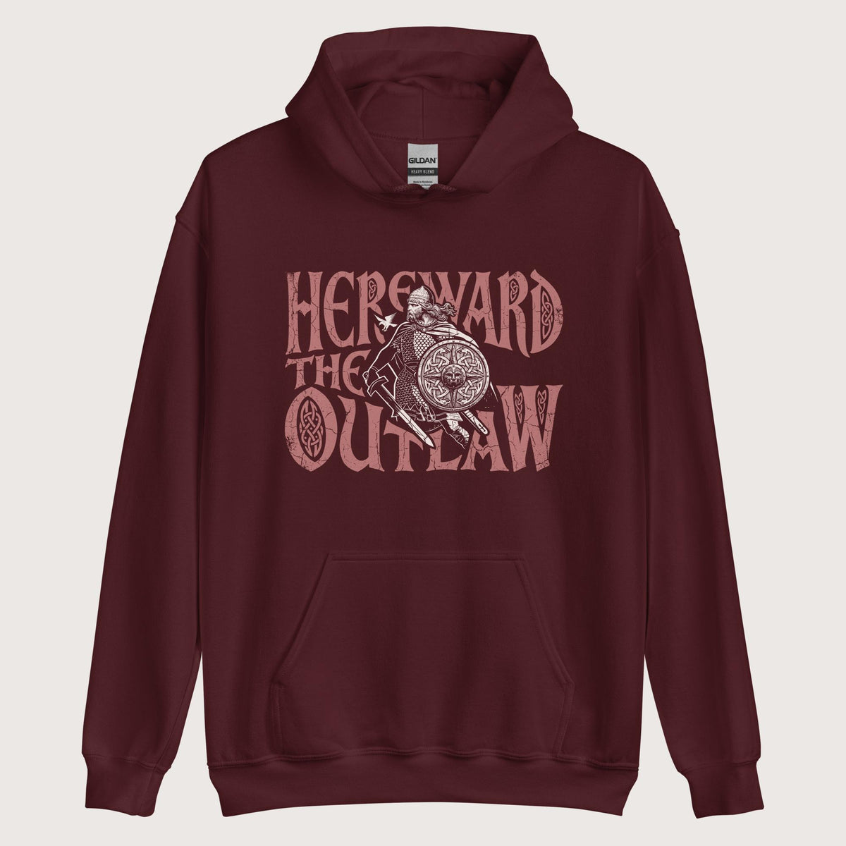 Maroon Hereward the Outlaw Hoodie - history buff gift by HistoHead