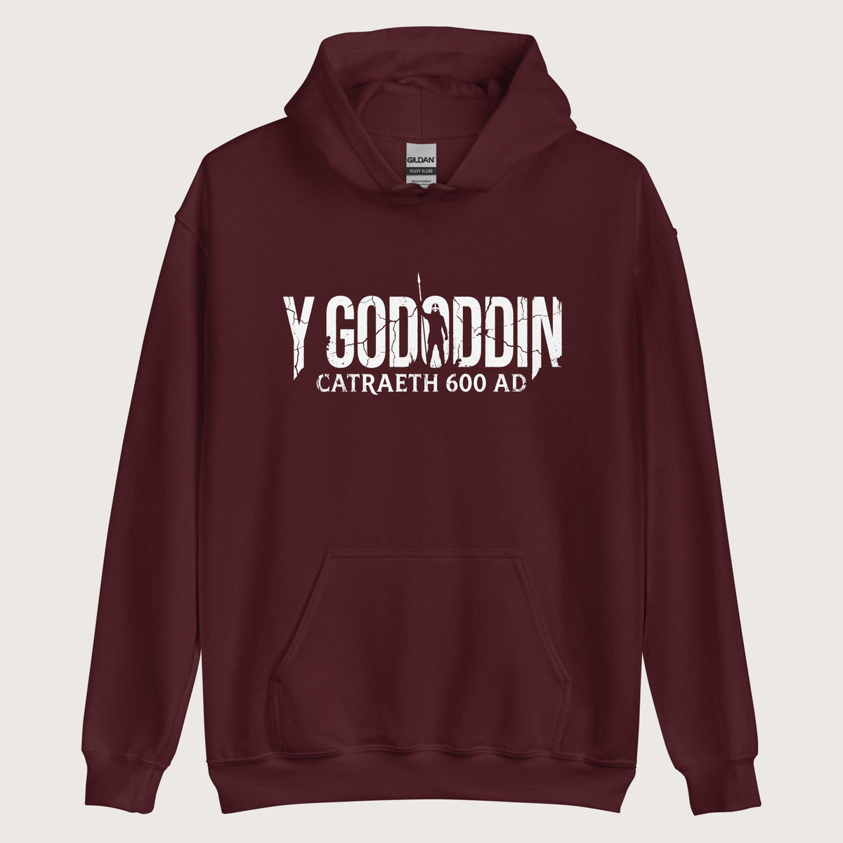 Maroon Y Gododdin Catraeth 600 Hoodie - history buff gift by HistoHead