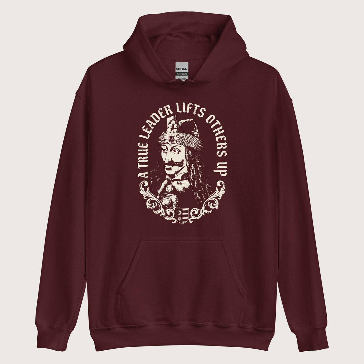 Maroon Vlad the Impaler True Leader Hoodie - history buff gift by HistoHead