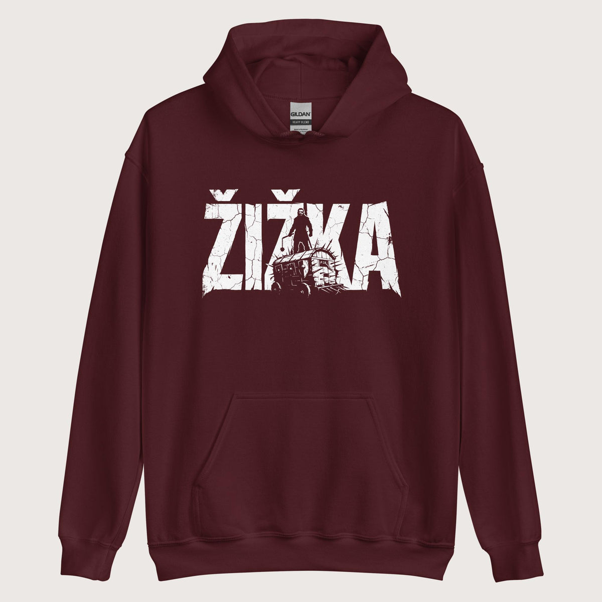 Maroon Jan Žižka Hoodie - history buff gift by HistoHead