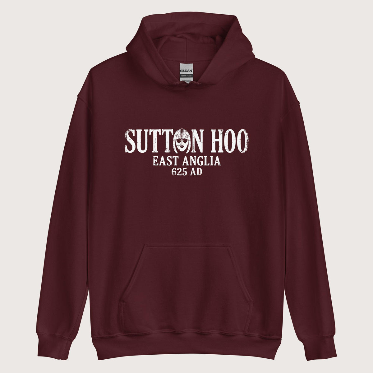 Maroon Sutton Hoo Hoodie - history buff gift by HistoHead