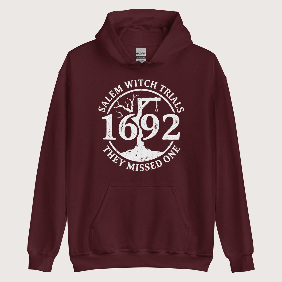 Maroon Salem Witch Trials They Missed One Hoodie - history buff gift by HistoHead