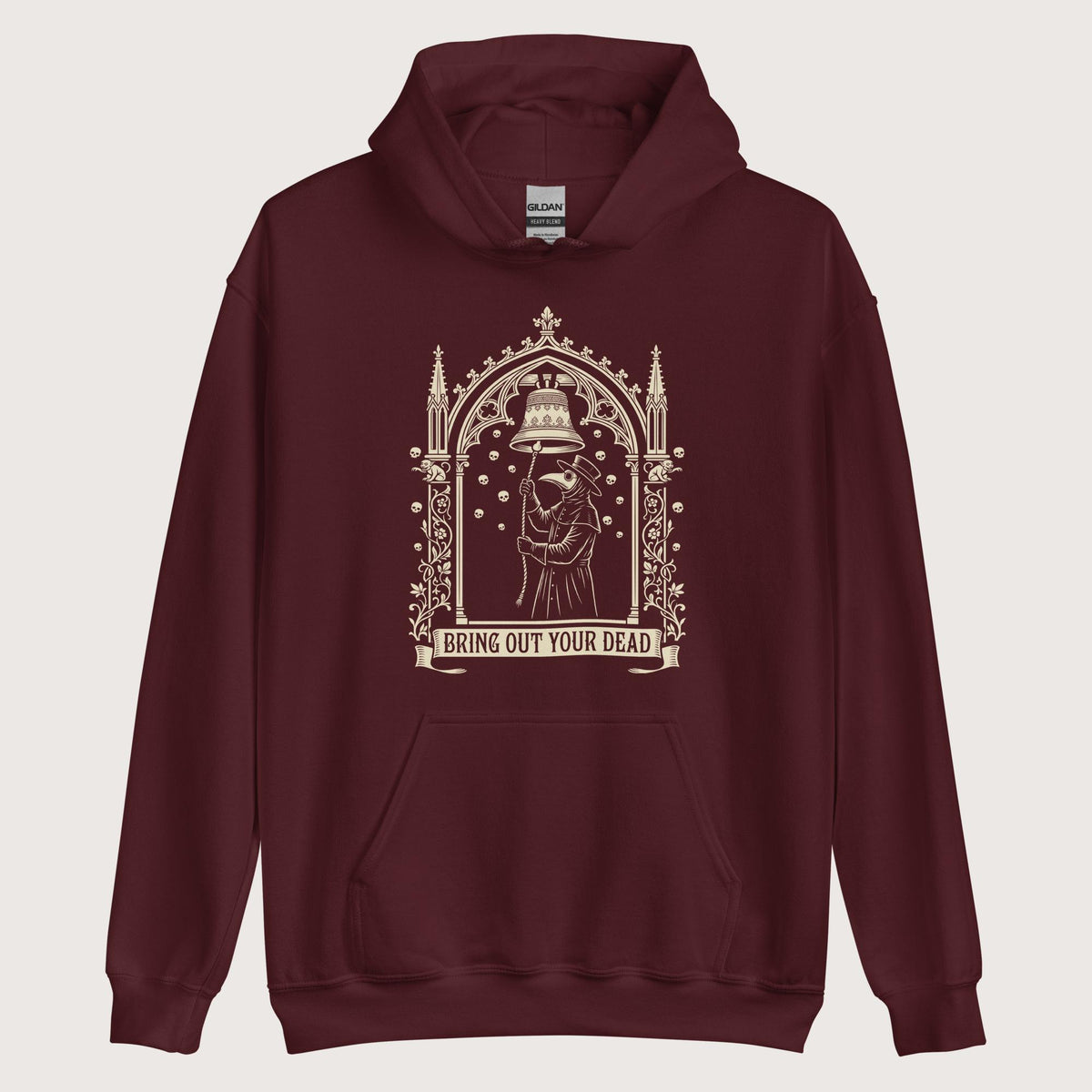 Maroon Bring Out Your Dead Hoodie - history buff gift by HistoHead