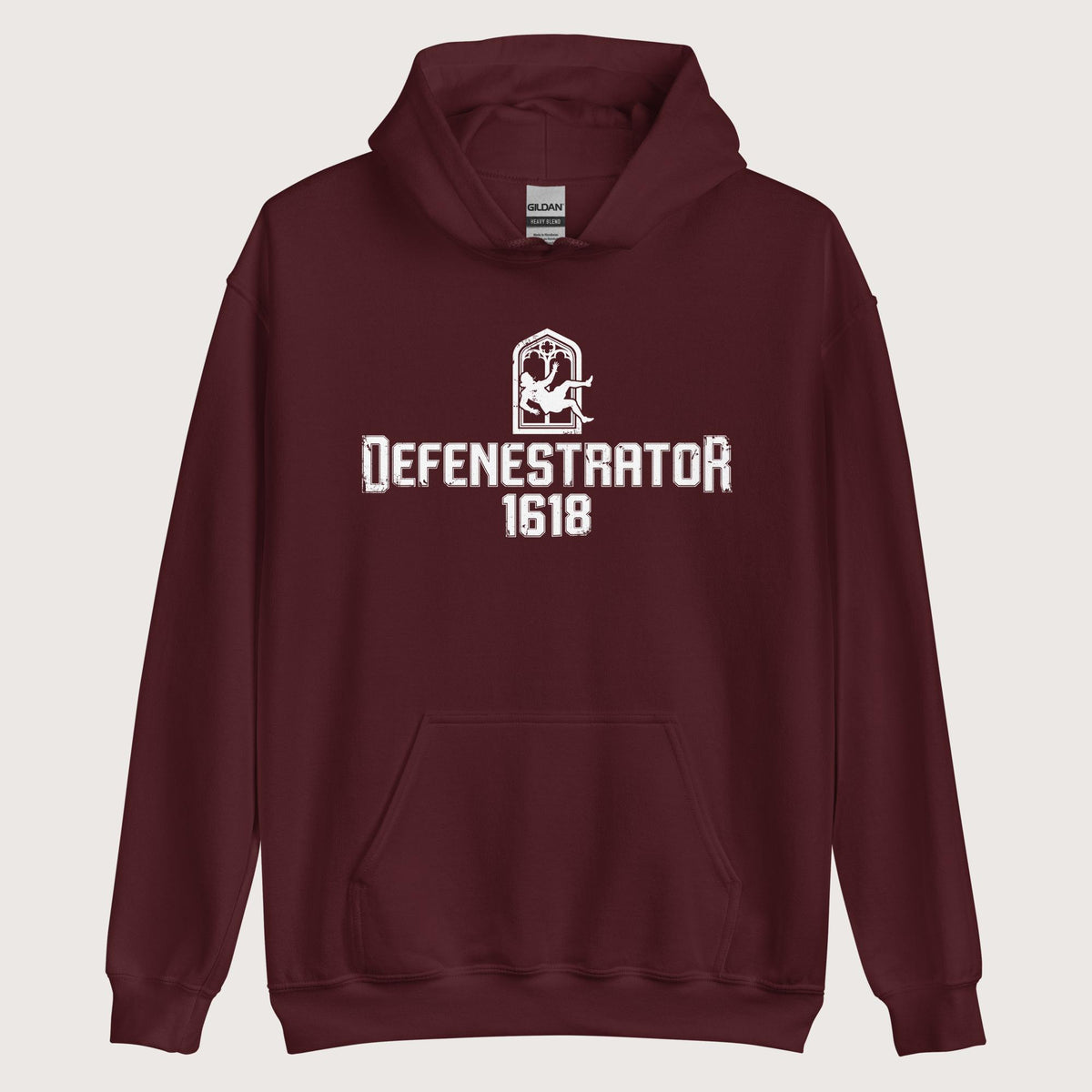Maroon Defenestrator Hoodie - history buff gift by HistoHead