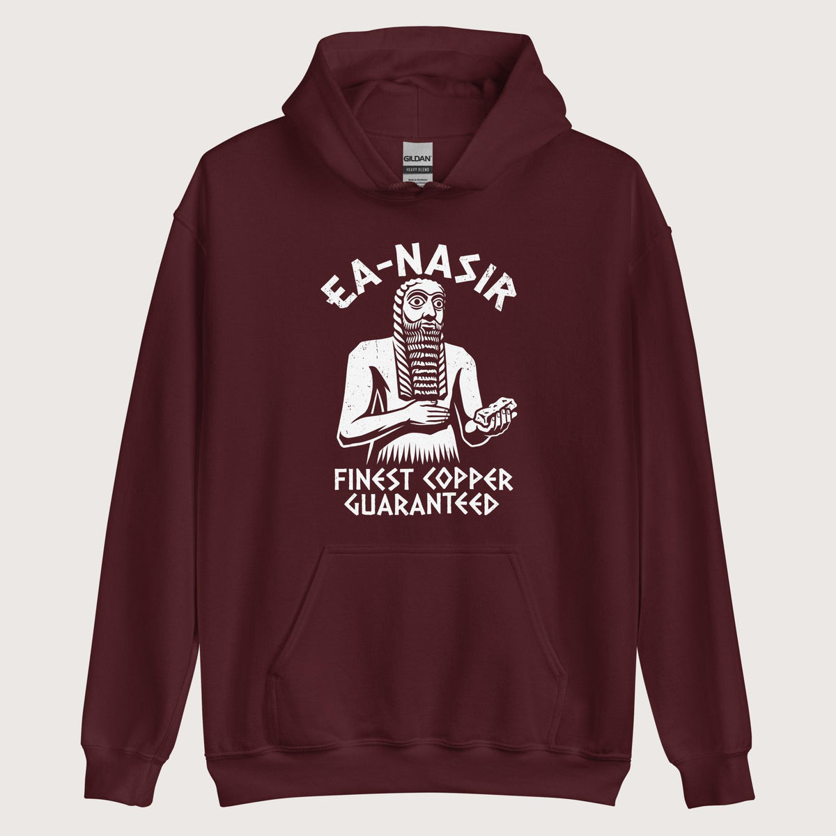 Maroon Ea-Nasir Finest Copper Hoodie - history buff gift by HistoHead