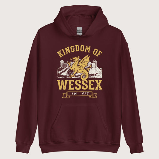 Maroon Kingdom of Wessex Hoodie - history buff gift by HistoHead