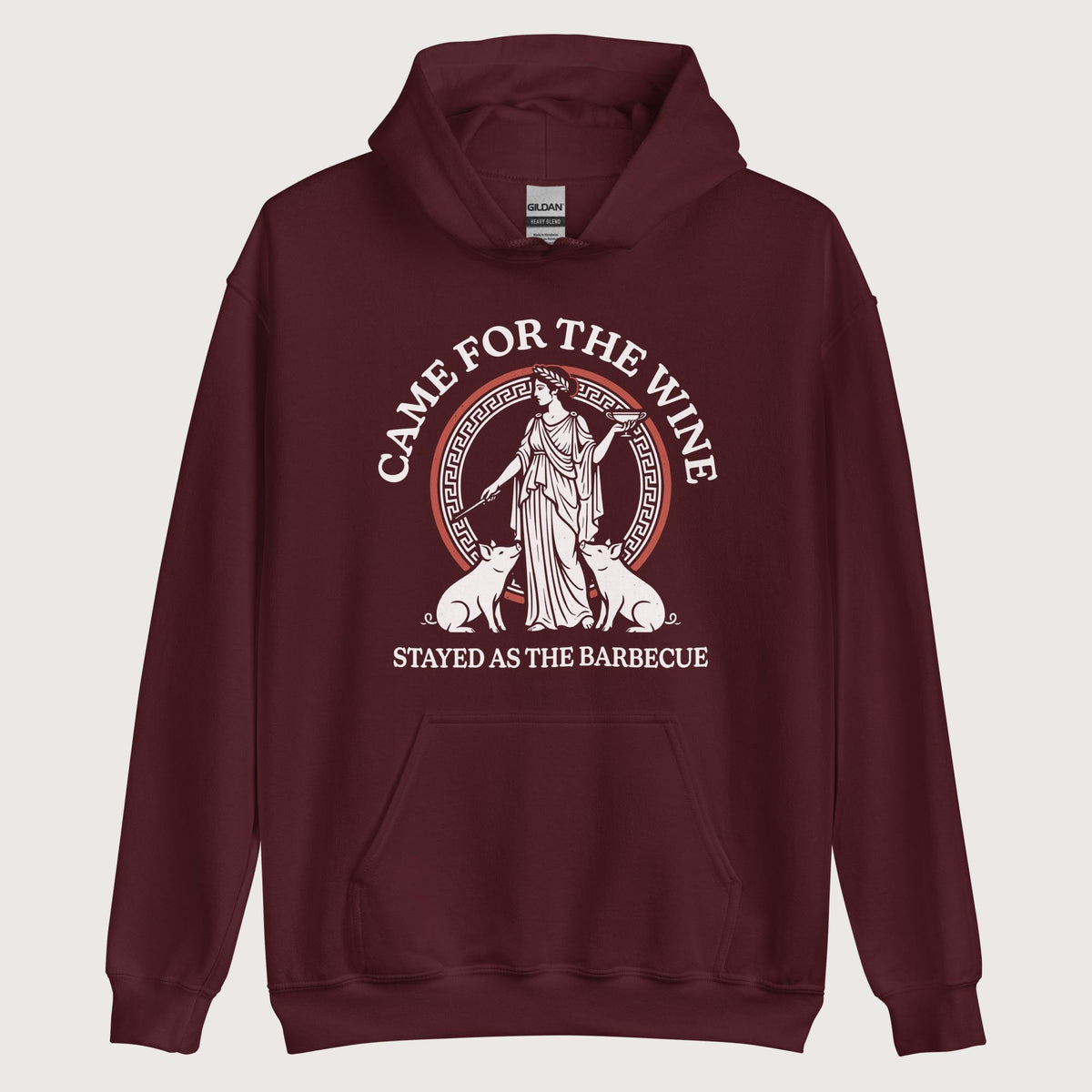 Maroon Circe Barbecue Hoodie - history buff gift by HistoHead