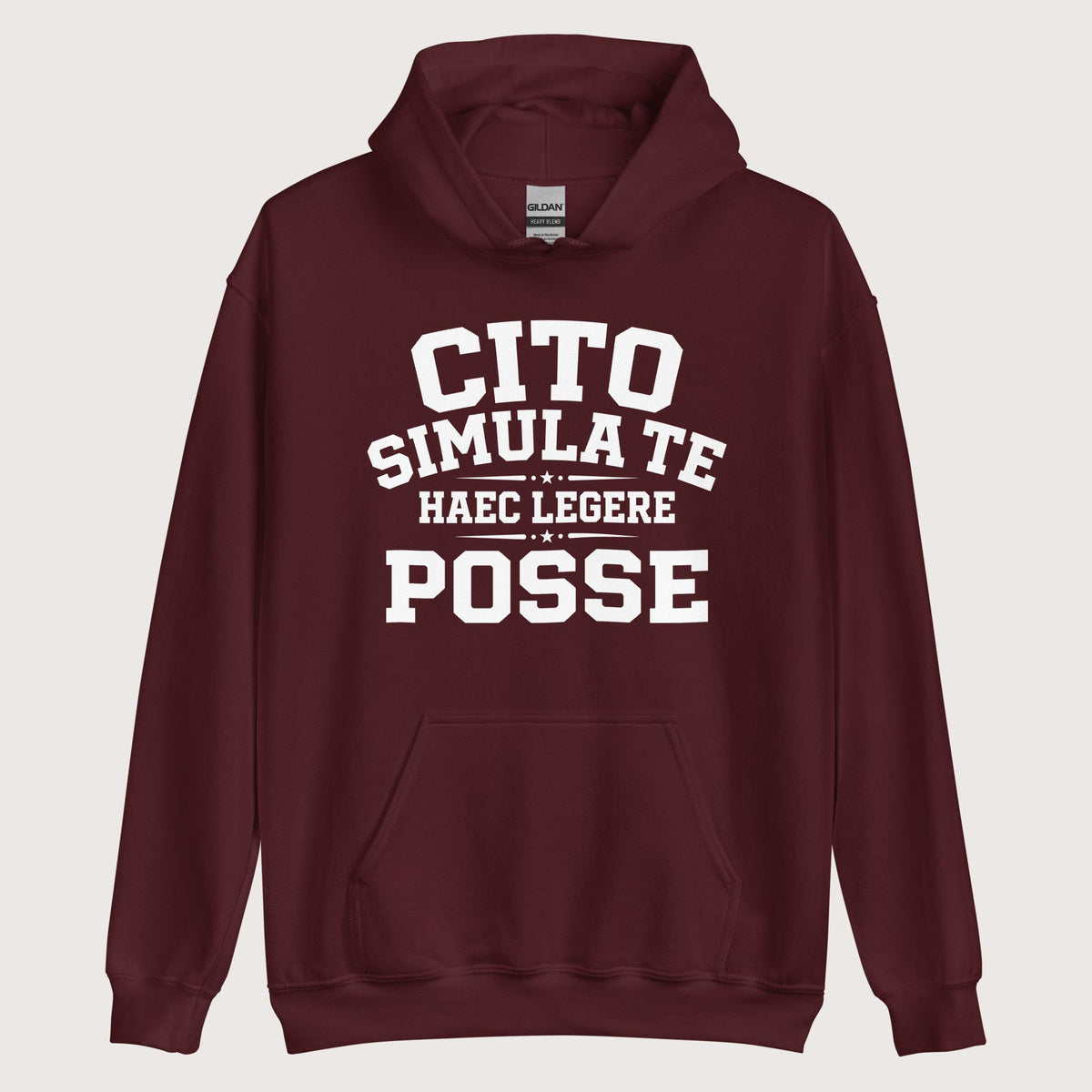 Maroon Latin Quick Pretend You Can Read This Hoodie - history buff gift by HistoHead