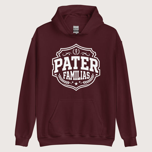 Maroon Pater Familias Latin Hoodie - history buff gift by HistoHead