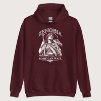 Maroon Zenobia With All Due Respect Rome Can Wait Hoodie - history buff gift by HistoHead