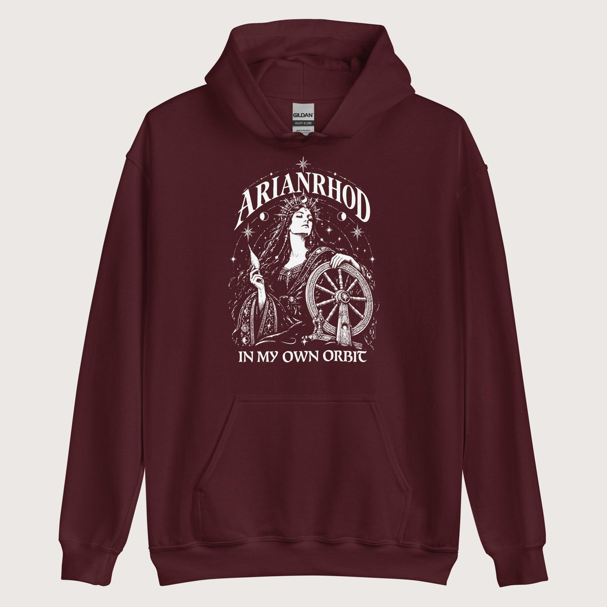 Maroon Arianrhod In My Own Orbit Hoodie - history buff gift by HistoHead
