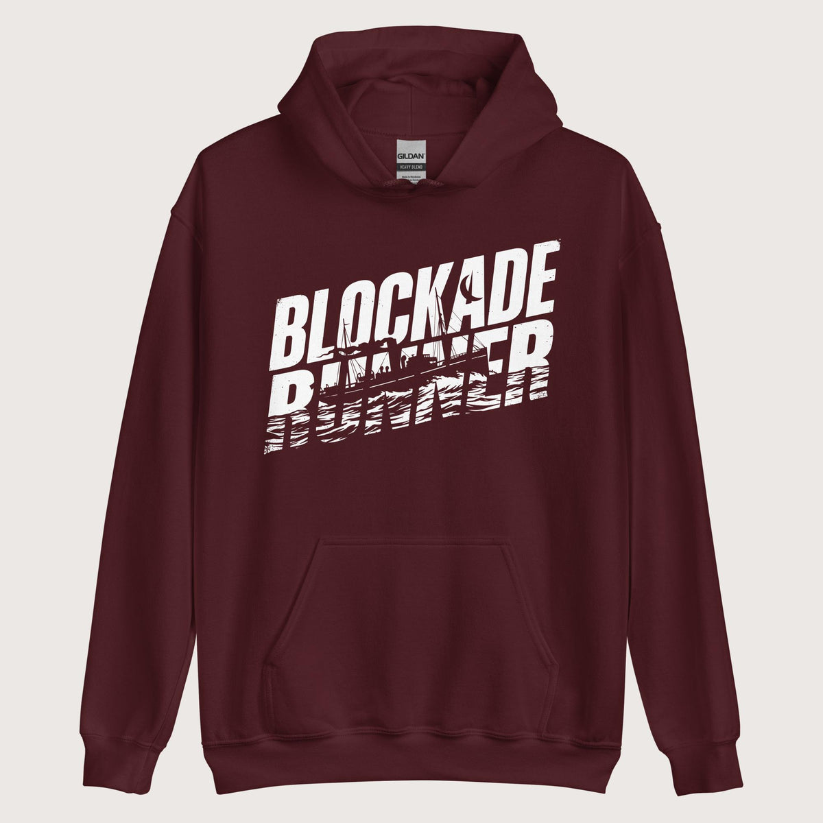 Maroon Blockade Runner Hoodie - history buff gift by HistoHead