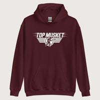 Maroon Top Musket Hoodie - history buff gift by HistoHead