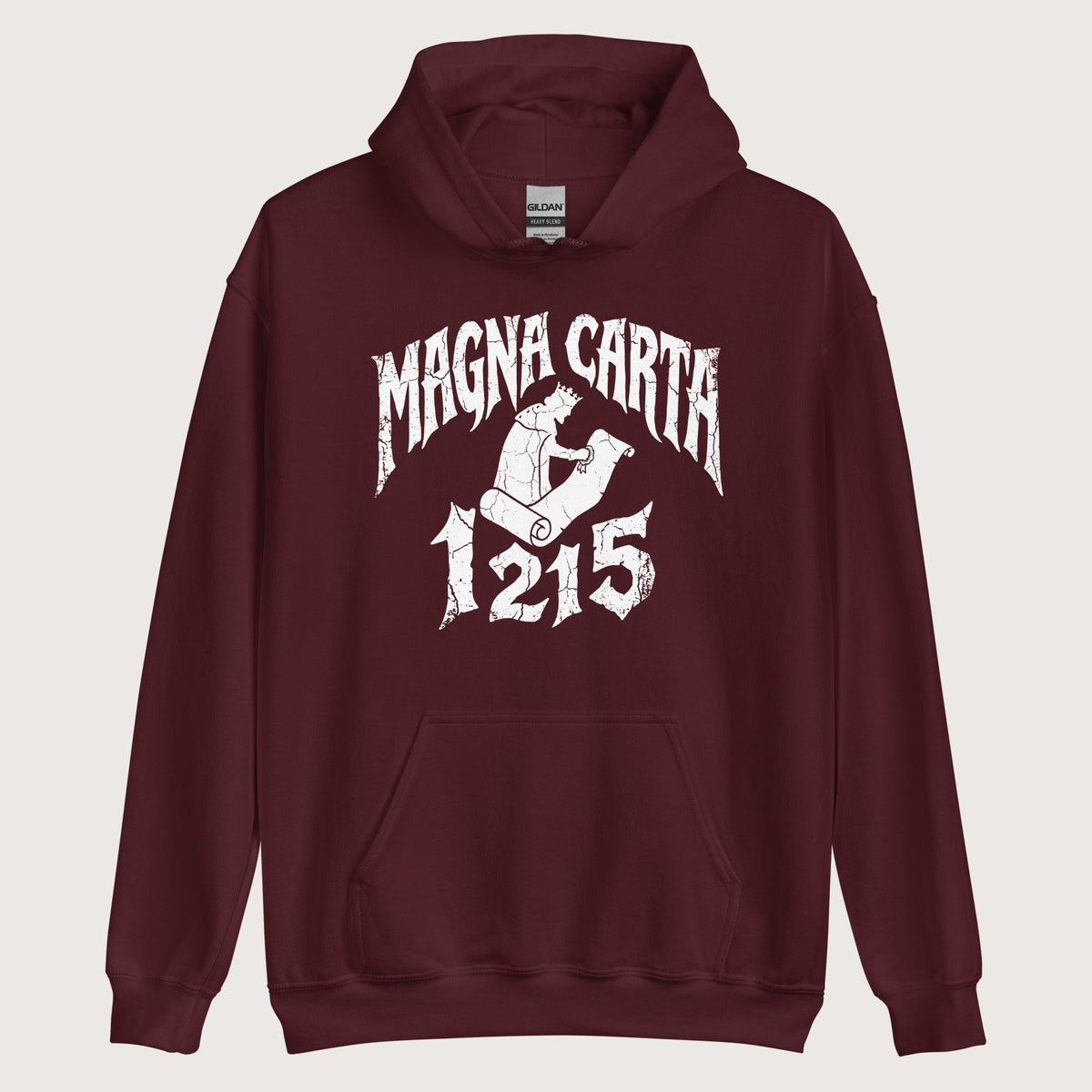 Maroon Magna Carta 1215 Hoodie - history buff gift by HistoHead