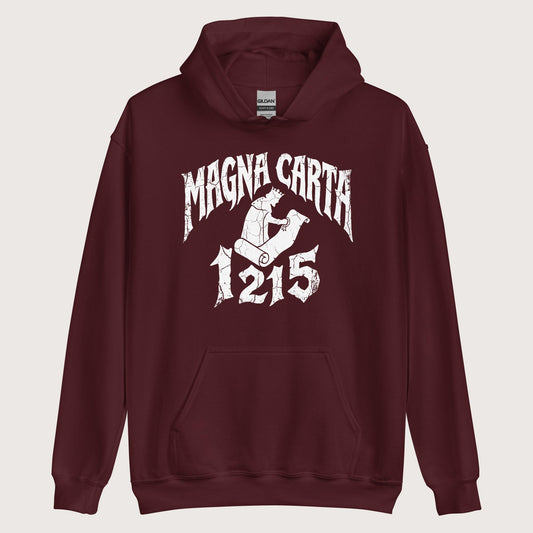 Maroon Magna Carta 1215 Hoodie - history buff gift by HistoHead