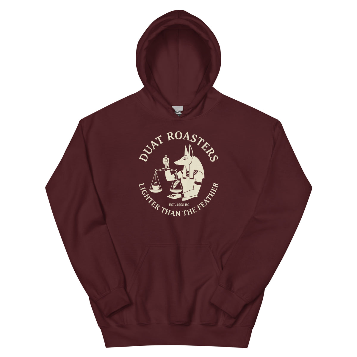 Maroon Duat Roasters Hoodie - history buff gift by HistoHead