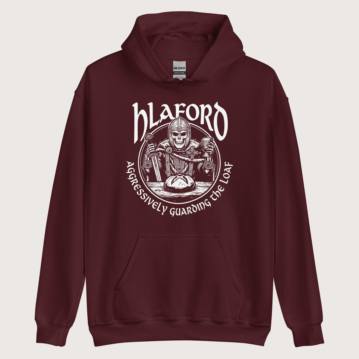 Maroon Hlaford Loaf Guardian Hoodie - history buff gift by HistoHead