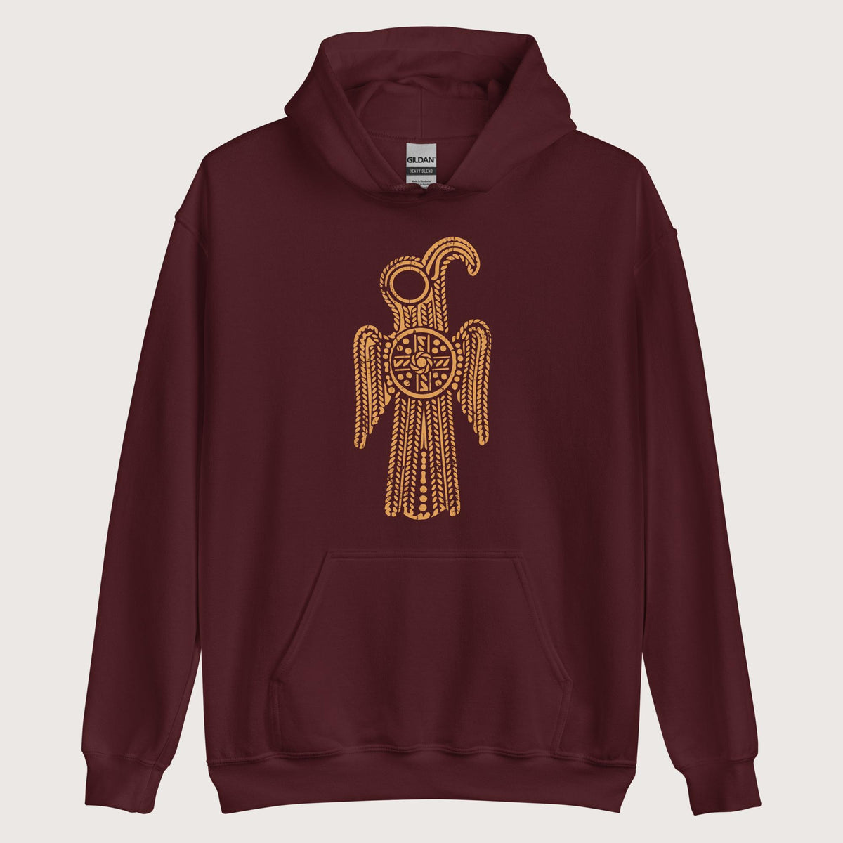 Maroon Anglo-Saxon Eagle Hoodie - history buff gift by HistoHead