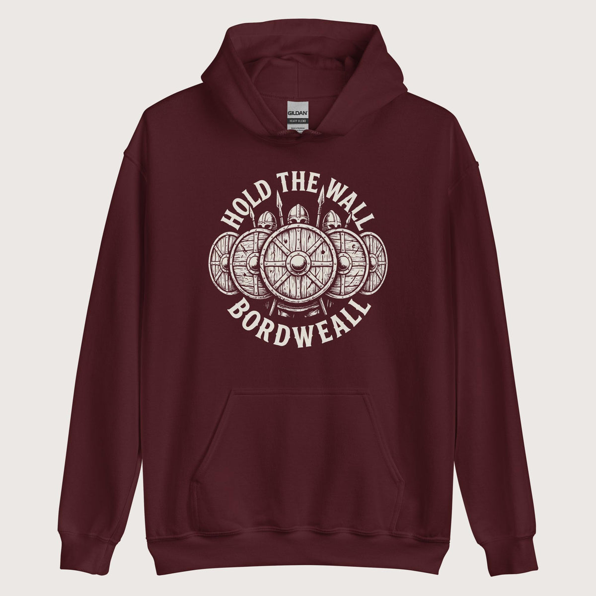 Maroon Hold the Wall Hoodie - history buff gift by HistoHead