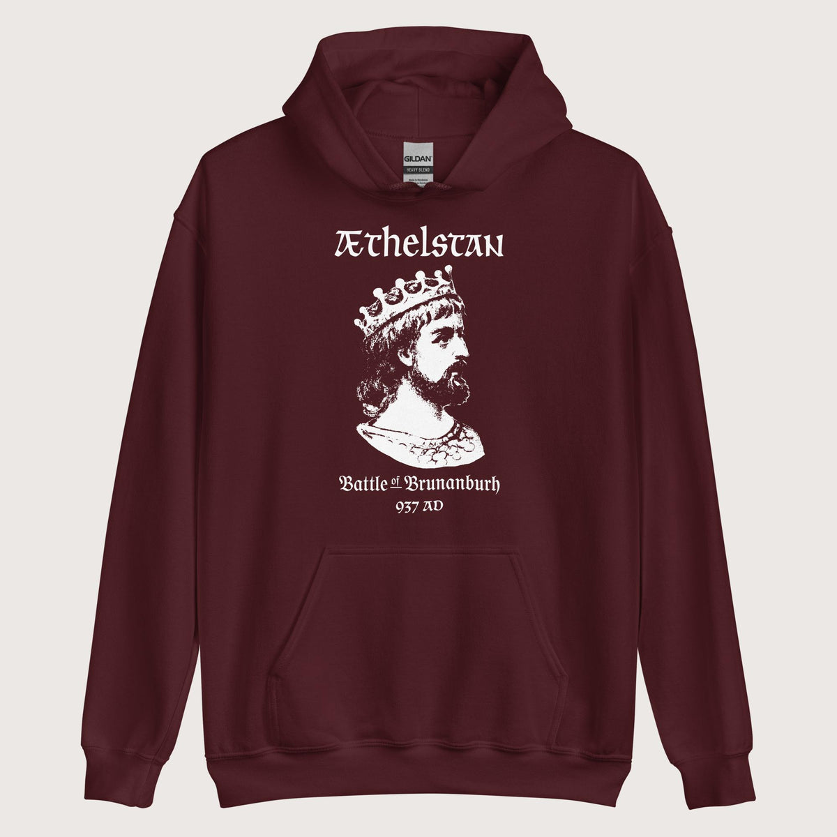 Maroon Æthelstan Battle of Brunanburh Hoodie - history buff gift by HistoHead